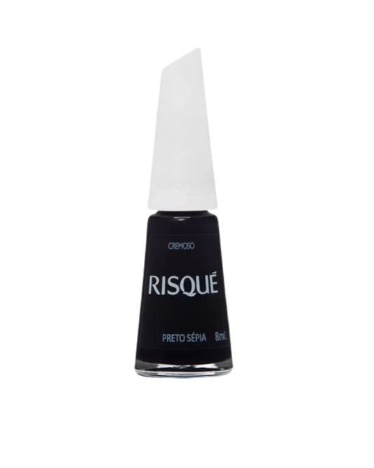 Risqué Black Sépia Nail Polish – “Preto Sépia” 8ml